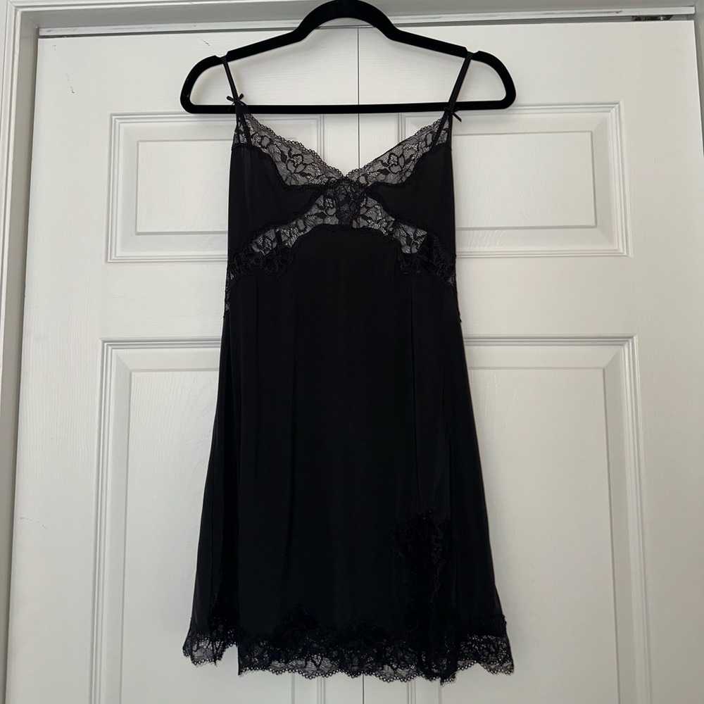 Victoria’s Secret black lace slip dress